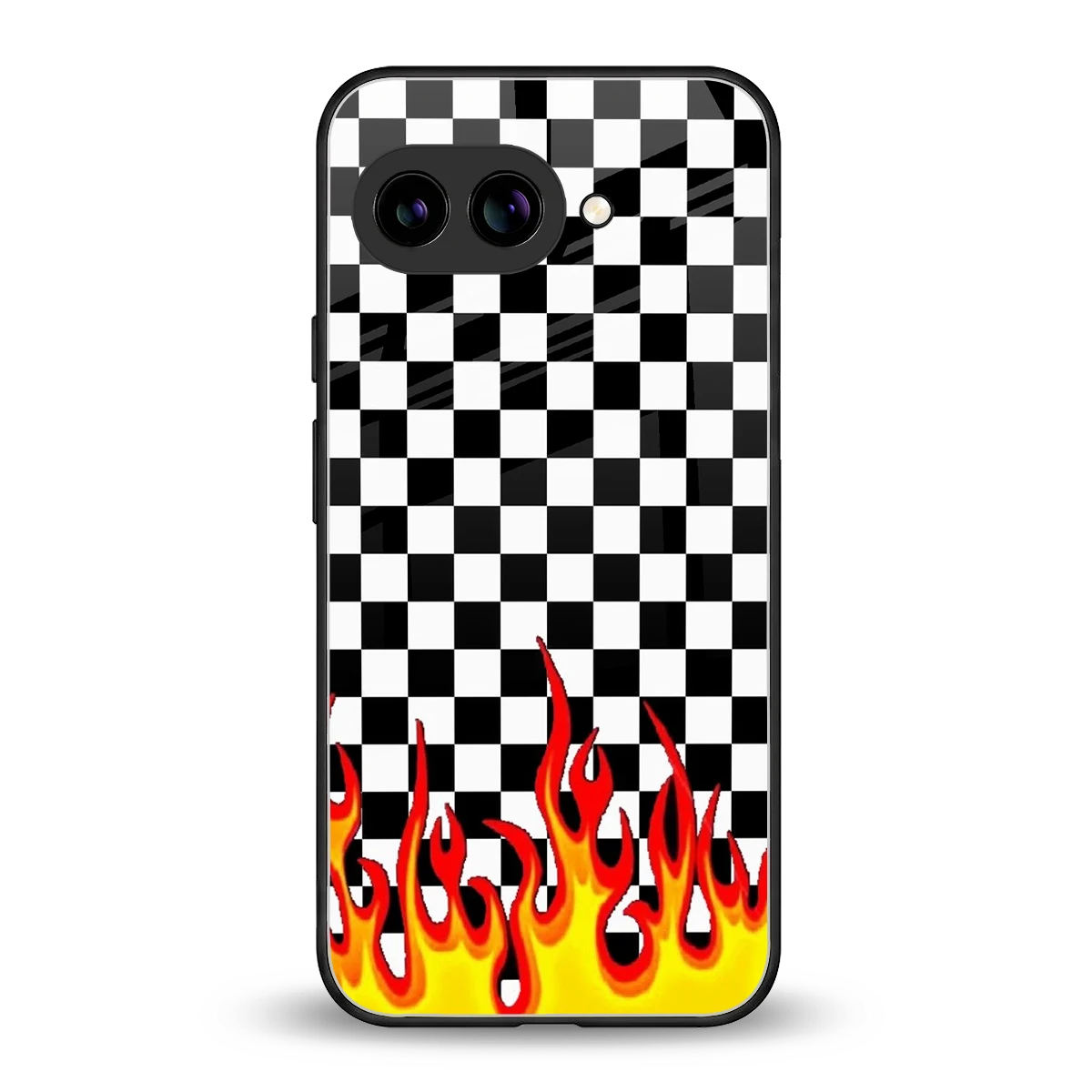 Check Fire back phone cover | glass case for google pixel 10a