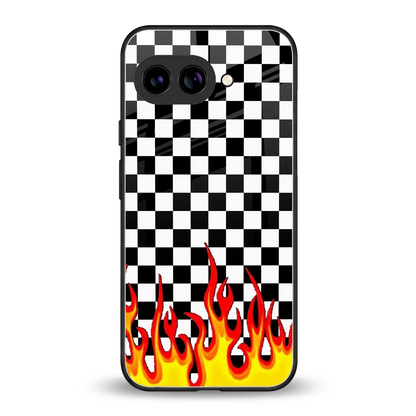 Check Fire back phone cover | glass case for google pixel 10a