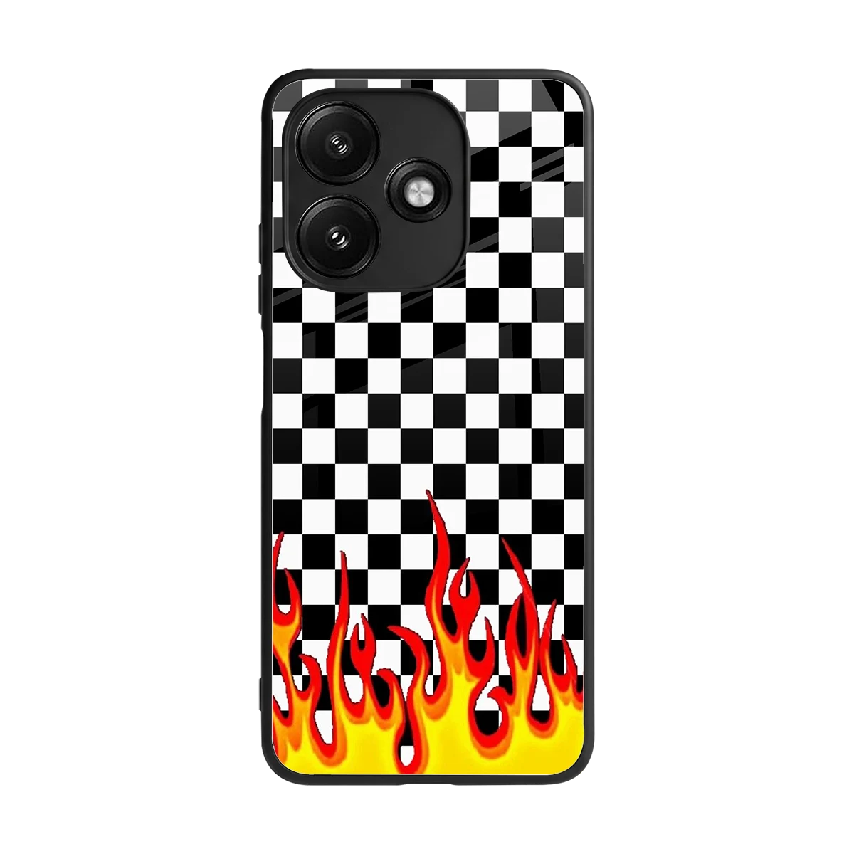 Check Fire back phone cover | glass case for redmi 12 5g