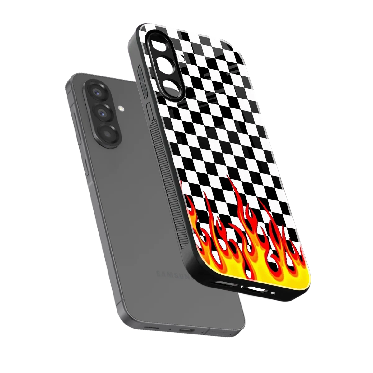 Check Fire sleek samsung galaxy a36 5g cover with tempered glass back and TPU edges