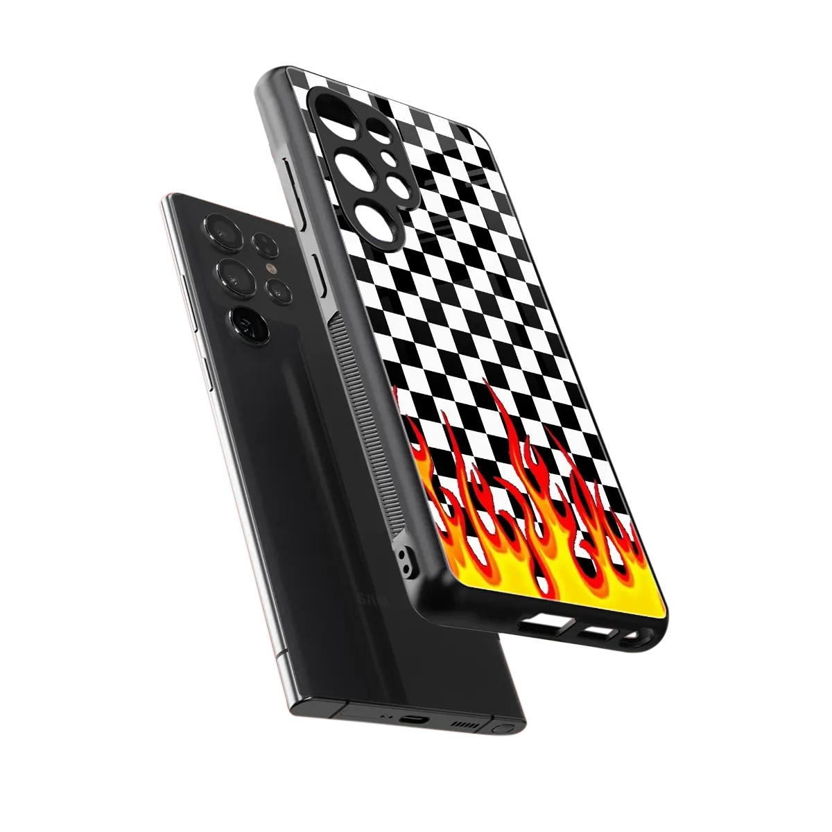 Check Fire sleek samsung galaxy s25 ultra cover with tempered glass back and TPU edges