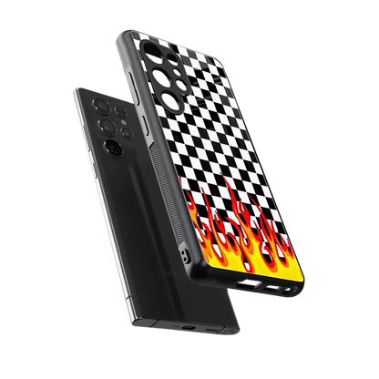 Check Fire sleek samsung galaxy s25 ultra cover with tempered glass back and TPU edges