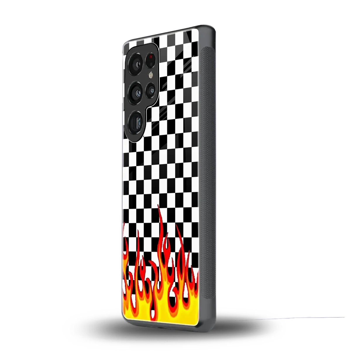 Check Fire samsung galaxy s25 ultra mobile cover | shockproof glass phone case