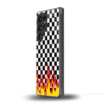 Check Fire samsung galaxy s25 ultra mobile cover | shockproof glass phone case