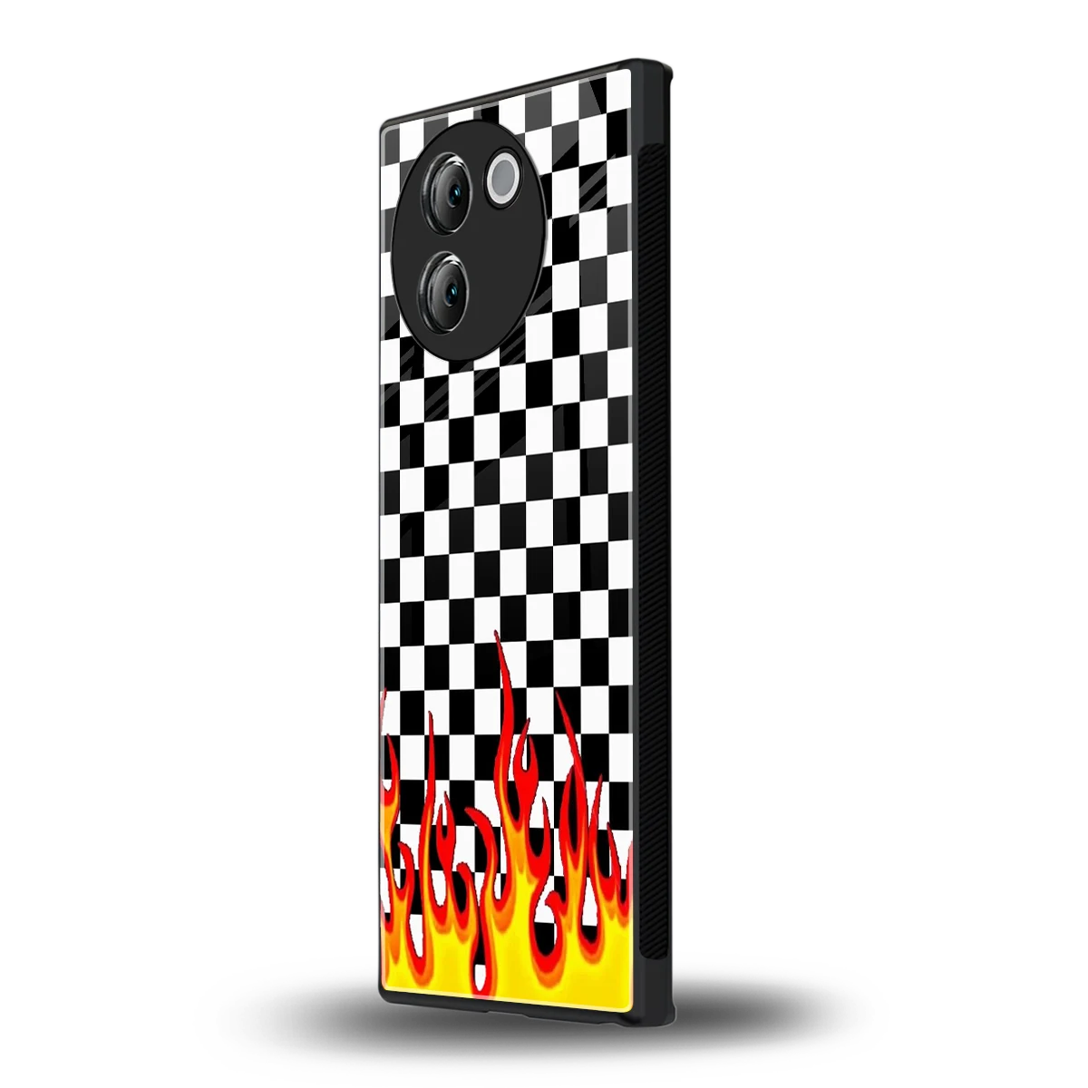 Check Fire vivo v30e mobile cover | shockproof glass phone case