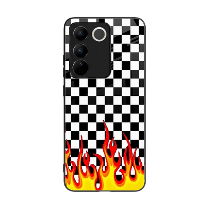 Check Fire back phone cover | glass case for vivo v27 5g