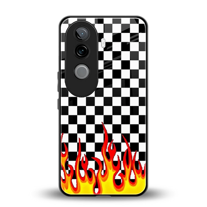 Check Fire back phone cover | glass case for vivo v40e