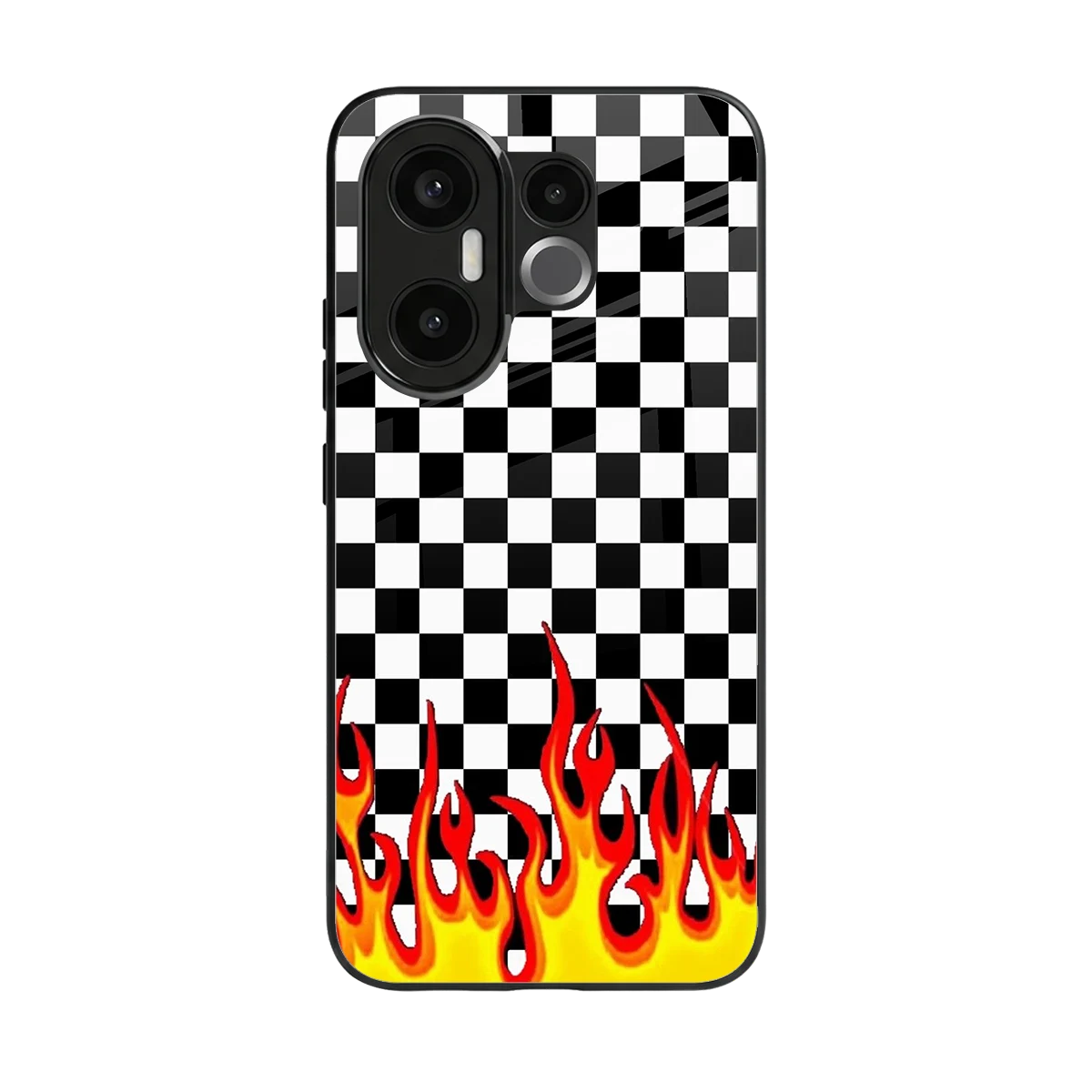 Check Fire back phone cover | glass case for vivo x200 fe