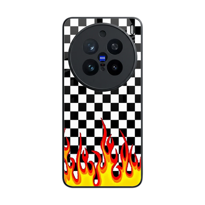 Check Fire back phone cover | glass case for vivo x200 pro