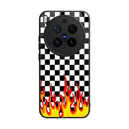 Check Fire back phone cover | glass case for vivo x300 pro