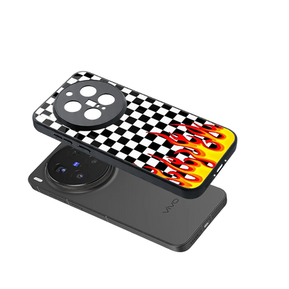 Check Fire sleek vivo x300 pro cover with tempered glass back and TPU edges
