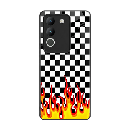 Check Fire back phone cover | glass case for vivo y200 5g