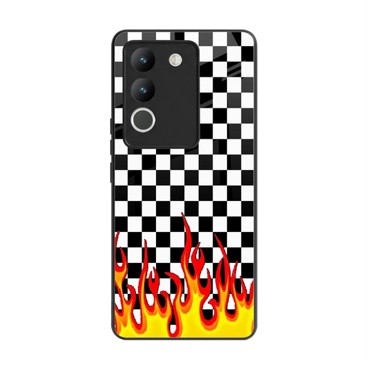 Check Fire back phone cover | glass case for vivo y200 5g