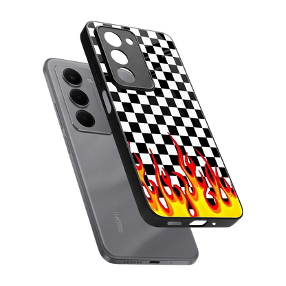 Check Fire sleek redmi 15 5g cover with tempered glass back and TPU edges