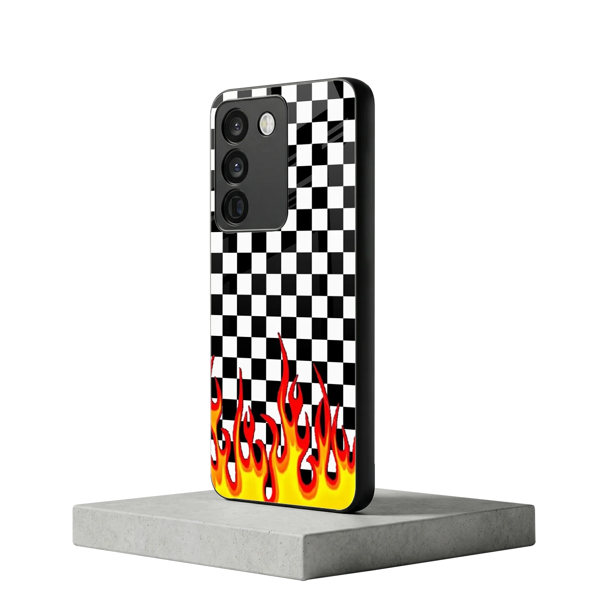 Check Fire vivo y200 5g mobile cover | shockproof glass phone case