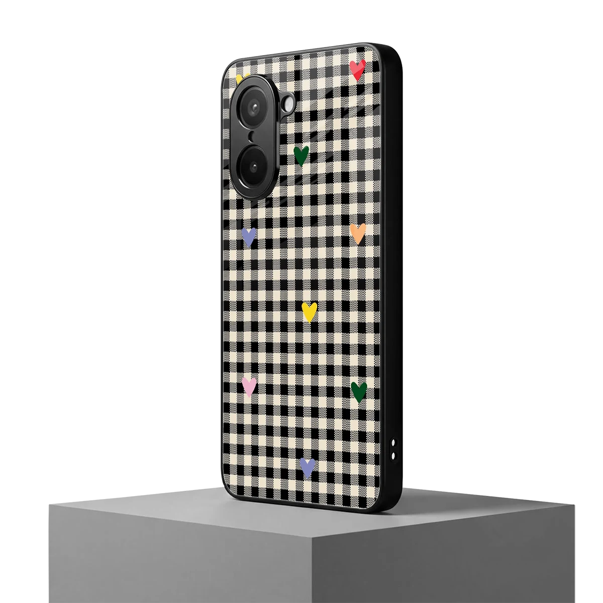 Checkered Love oneplus nord ce5 5g mobile cover | shockproof glass phone case