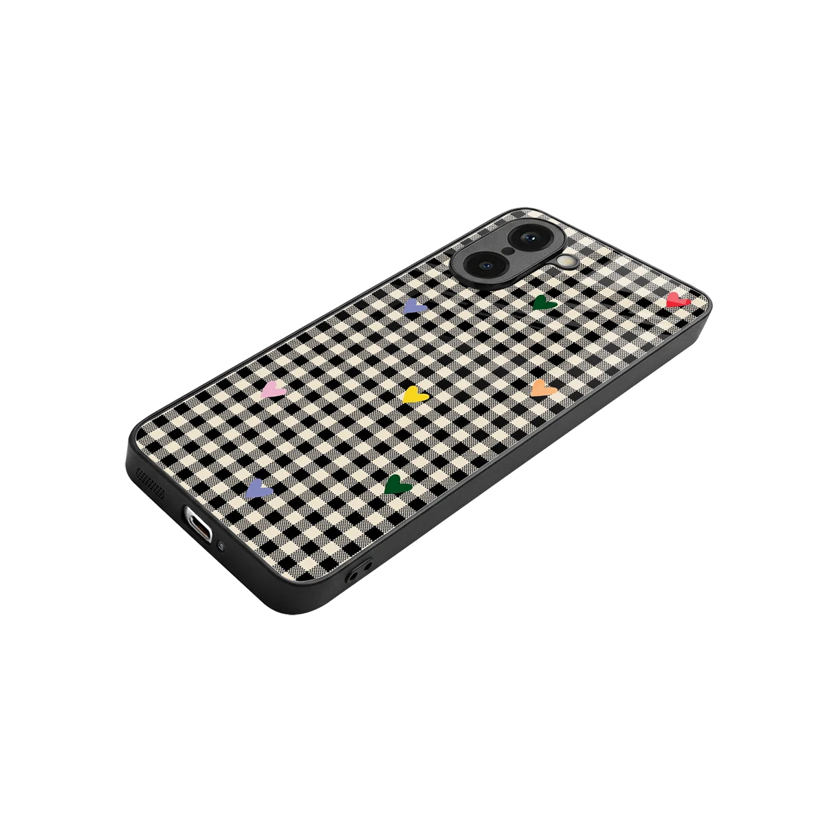 Checkered Love stylish phone case for oneplus nord ce5 5g | glossy glass and slim fit