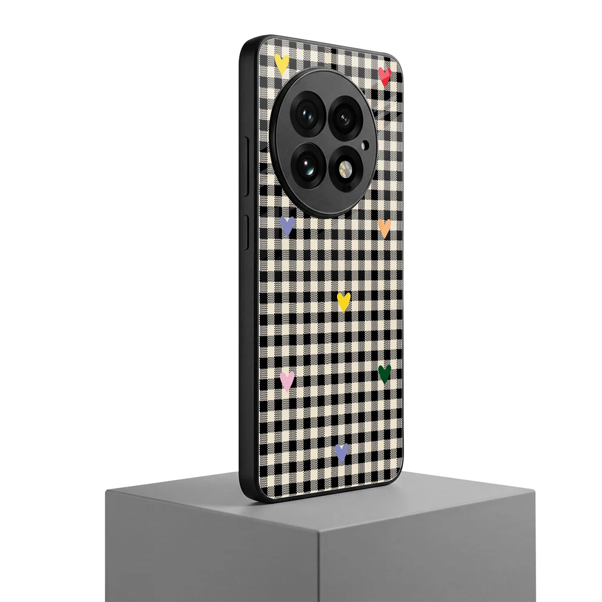 Checkered Love oneplus 13 mobile cover | shockproof glass phone case
