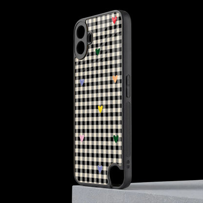 Checkered Love cmf nothing phone 1 mobile cover | shockproof glass phone case