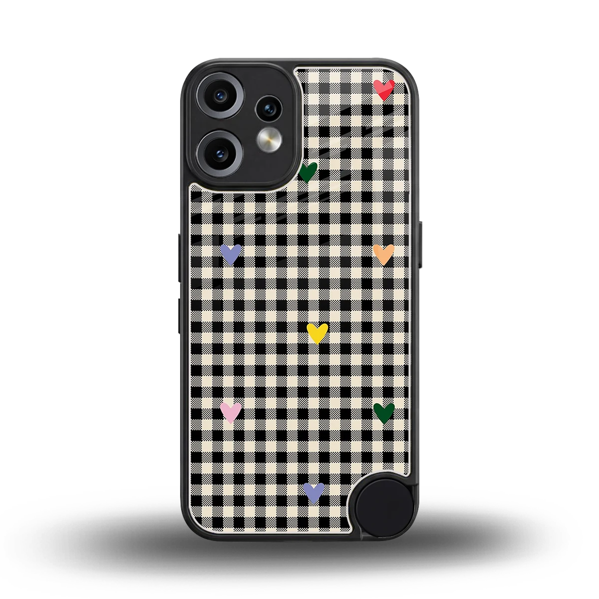 Checkered Love back phone cover | glass case for cmf nothing phone 2 pro
