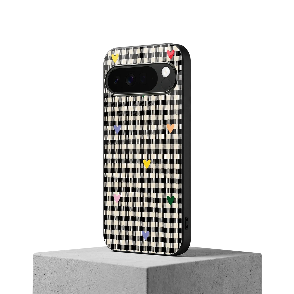 Checkered Love google pixel 10 pro xl mobile cover | shockproof glass phone case