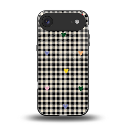 Checkered Love back phone cover | glass case for iphone air