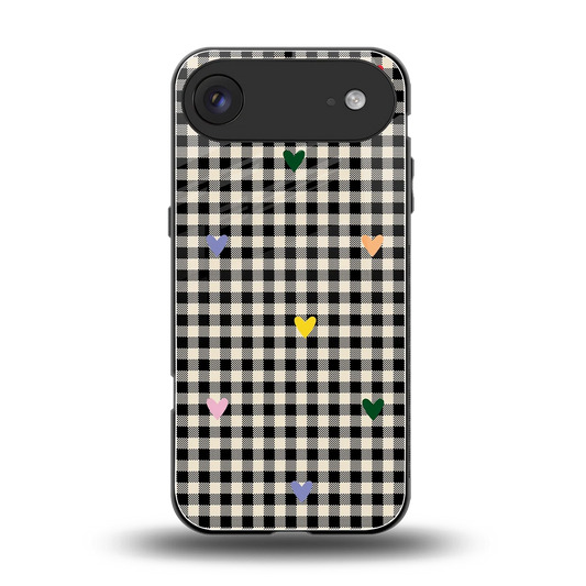 Checkered Love back phone cover | glass case for iphone air