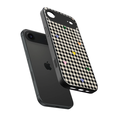 Checkered Love sleek iphone air cover with tempered glass back and TPU edges