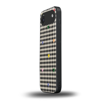 Checkered Love iphone air mobile cover | shockproof glass phone case