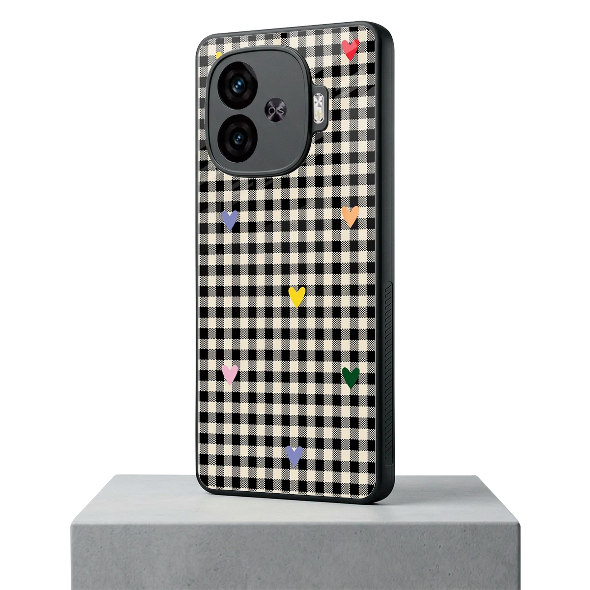 Checkered Love iqoo neo 10r 5g mobile cover | shockproof glass phone case
