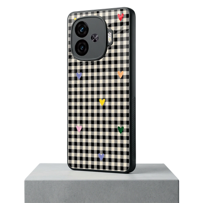 Checkered Love iqoo neo 10r 5g mobile cover | shockproof glass phone case