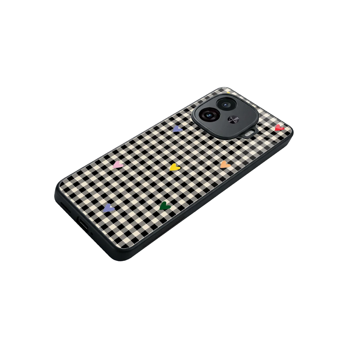 Checkered Love stylish phone case for iqoo neo 10r 5g | glossy glass and slim fit