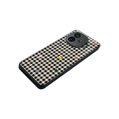 Checkered Love stylish phone case for iqoo neo 10r 5g | glossy glass and slim fit