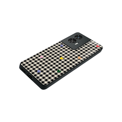 Checkered Love stylish phone case for motorola edge 50 fusion | glossy glass and slim fit
