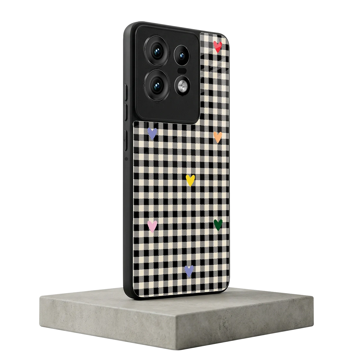 Checkered Love motorola edge 50 pro mobile cover | shockproof glass phone case