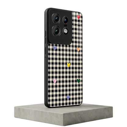 Checkered Love motorola edge 50 pro mobile cover | shockproof glass phone case