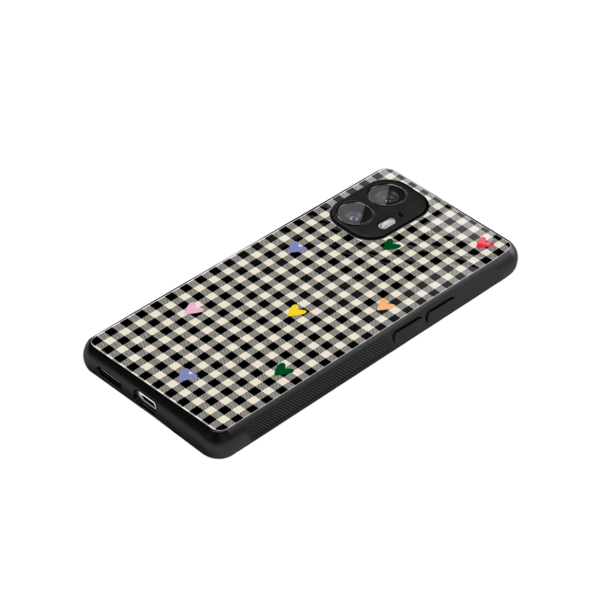 Checkered Love stylish phone case for nothing phone 2 | glossy glass and slim fit