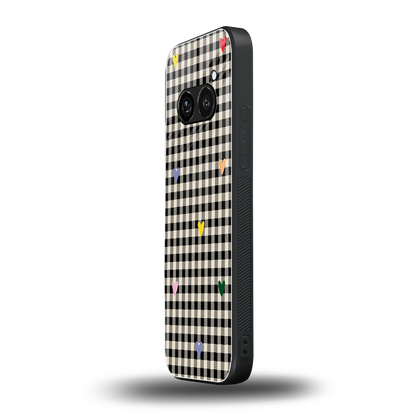 Checkered Love nothing phone 2a mobile cover | shockproof glass phone case