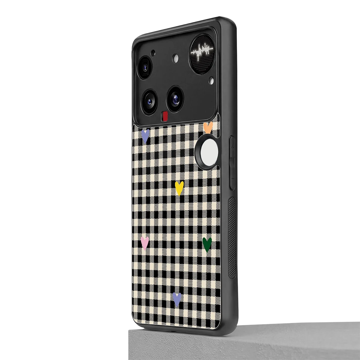 Checkered Love nothing phone 3 mobile cover | shockproof glass phone case