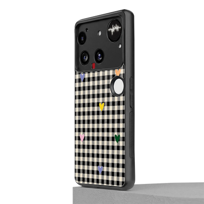 Checkered Love nothing phone 3 mobile cover | shockproof glass phone case