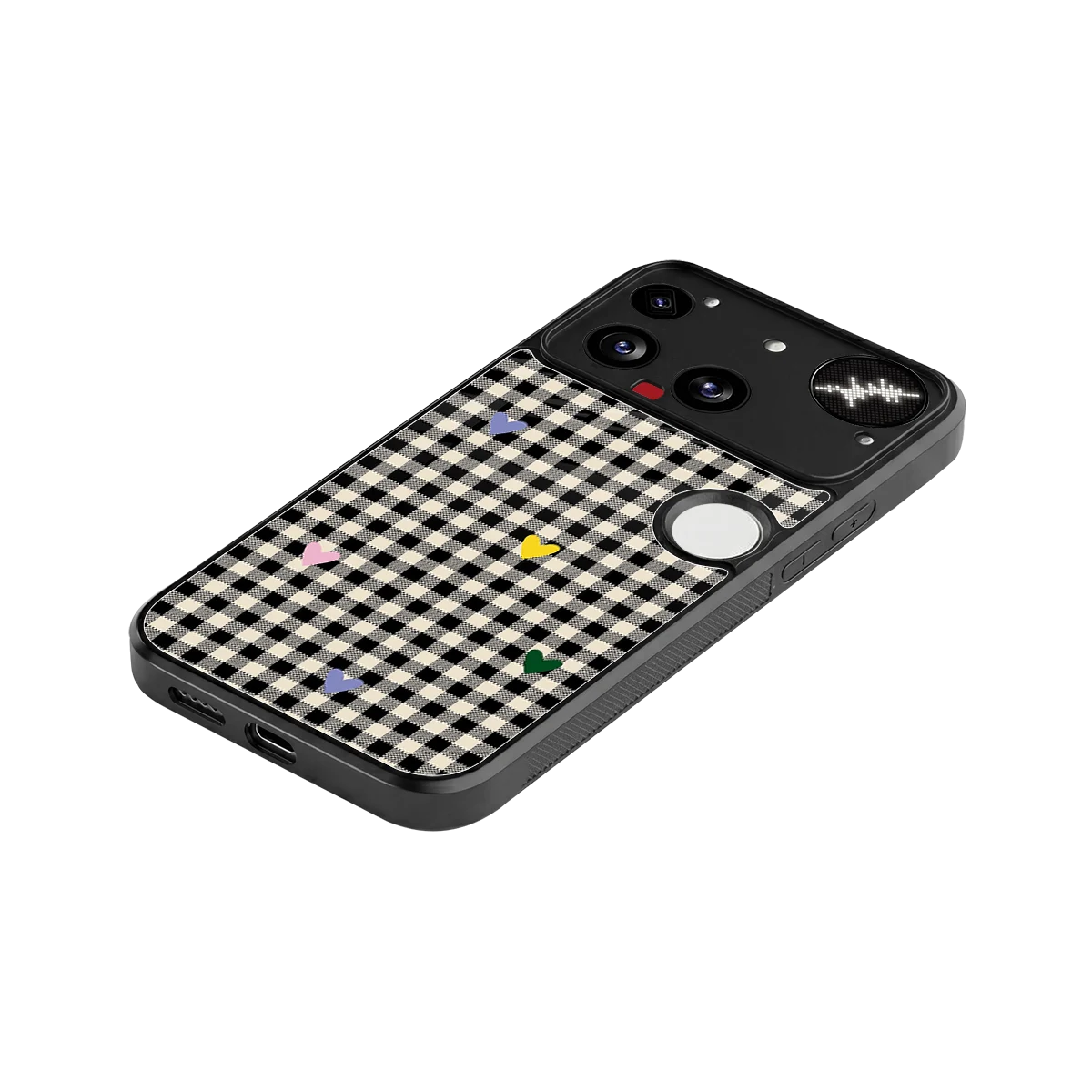 Checkered Love stylish phone case for nothing phone 3 | glossy glass and slim fit
