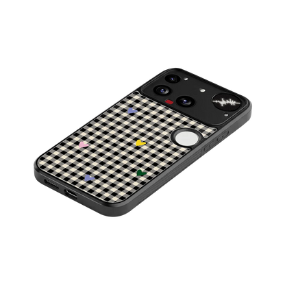 Checkered Love stylish phone case for nothing phone 3 | glossy glass and slim fit