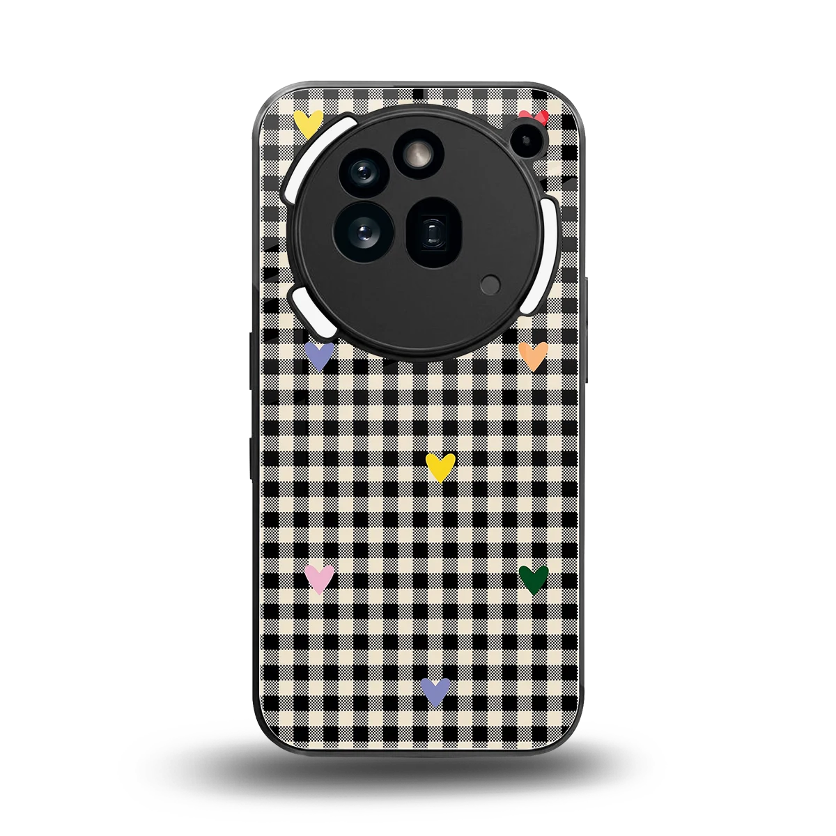 Checkered Love back phone cover | glass case for nothing phone 3a pro