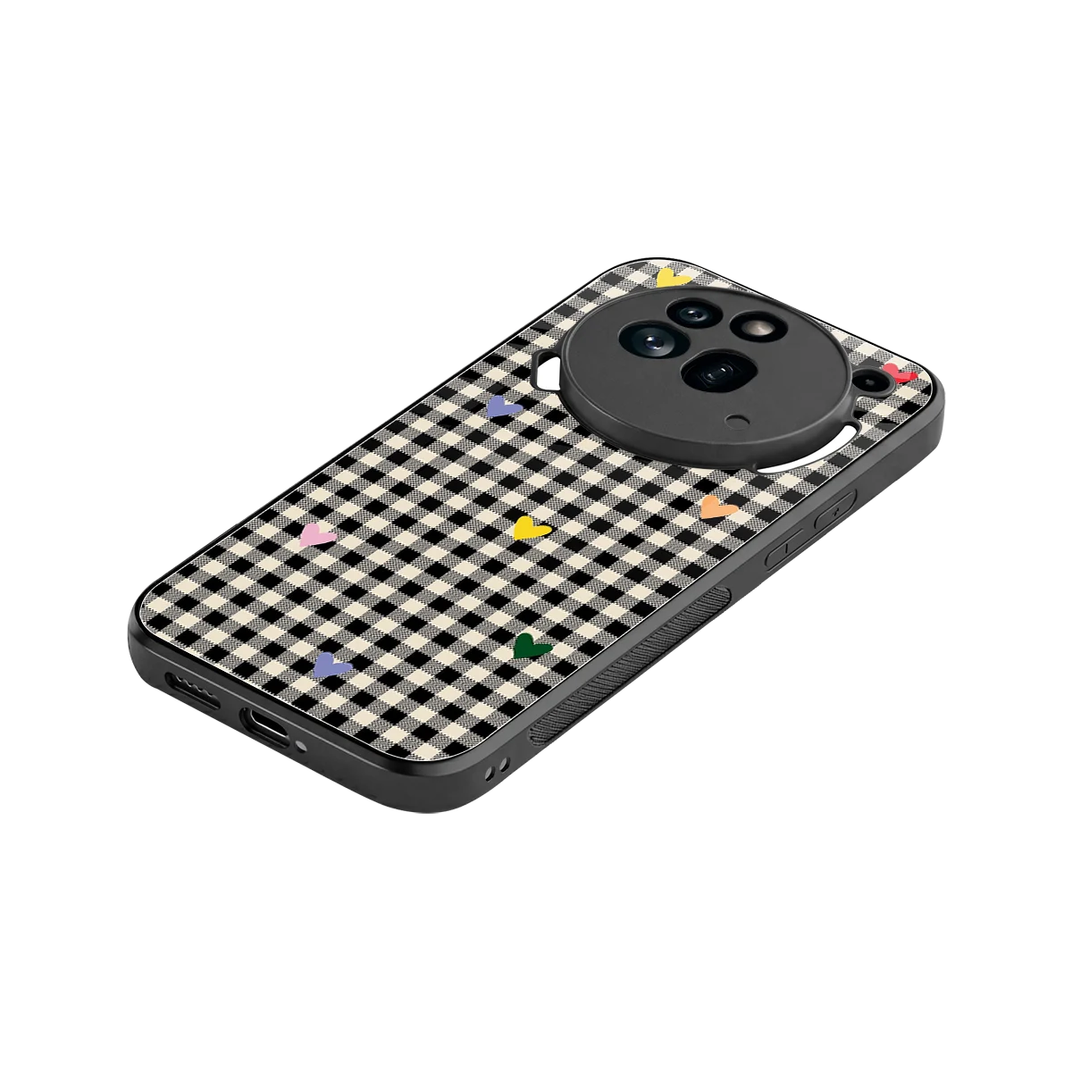 Checkered Love stylish phone case for nothing phone 3a pro | glossy glass and slim fit