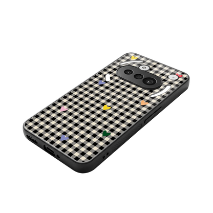 Checkered Love stylish phone case for nothing phone 3a | glossy glass and slim fit