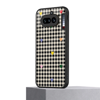 Checkered Love nothing phone 4a mobile cover | shockproof glass phone case