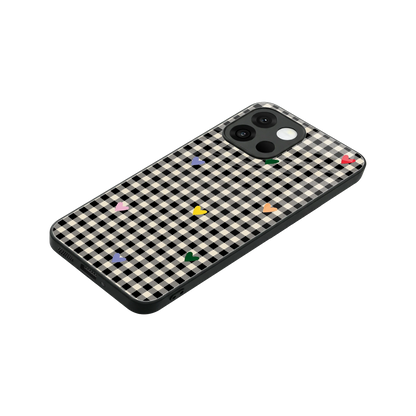 Checkered Love stylish phone case for oneplus 13s | glossy glass and slim fit