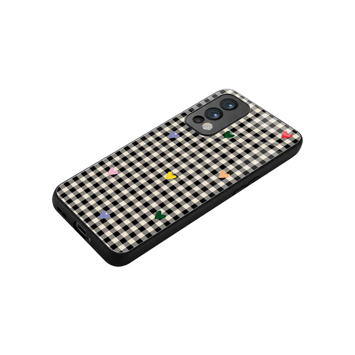 Checkered Love stylish phone case for oneplus nord 2 | glossy glass and slim fit