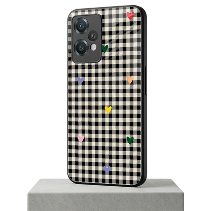 Checkered Love oneplus nord ce 2 lite mobile cover | shockproof glass phone case