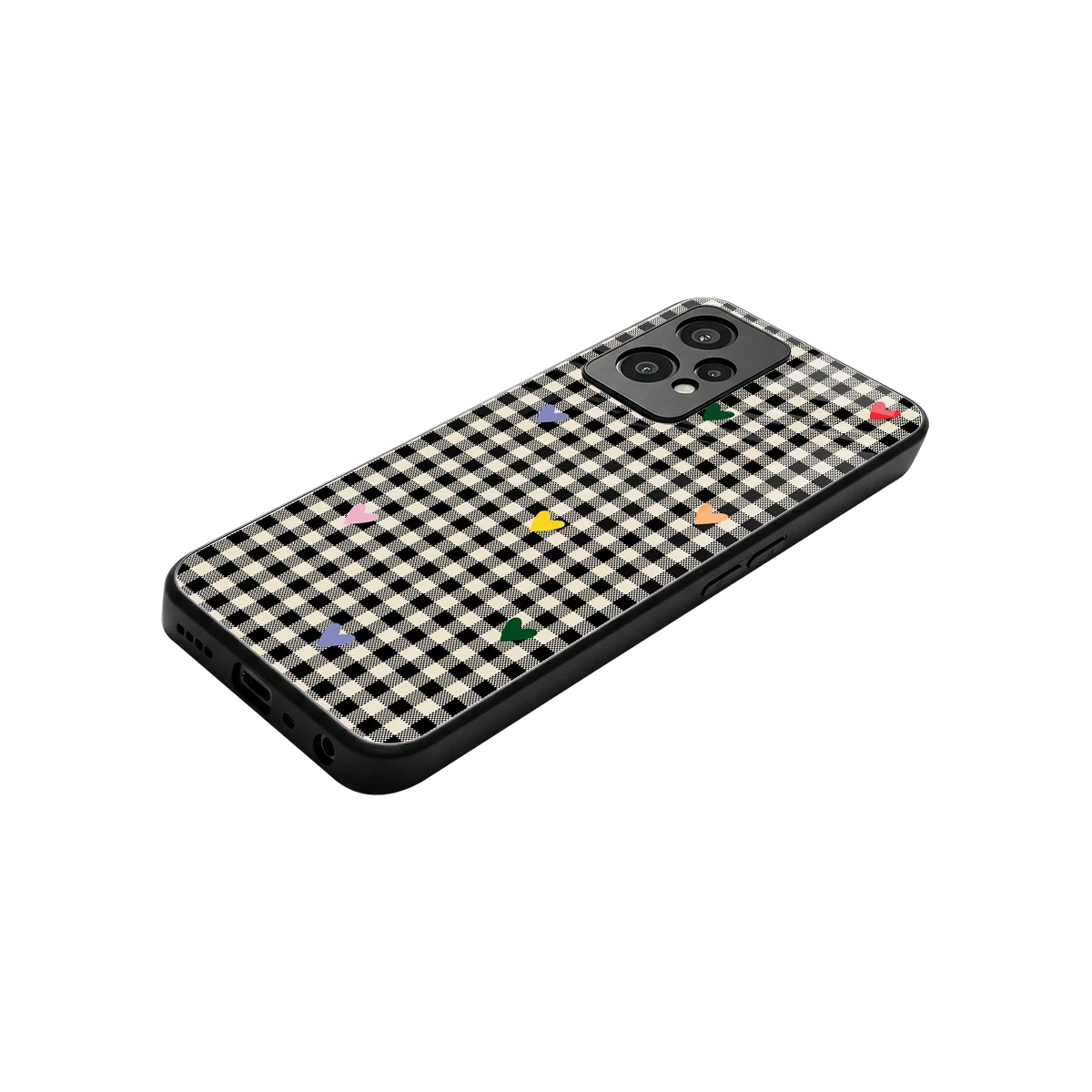 Checkered Love stylish phone case for oneplus nord ce 2 lite | glossy glass and slim fit